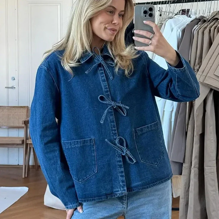 Denim Bow Jacket