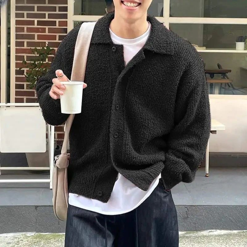 Mens Collared Cardigan