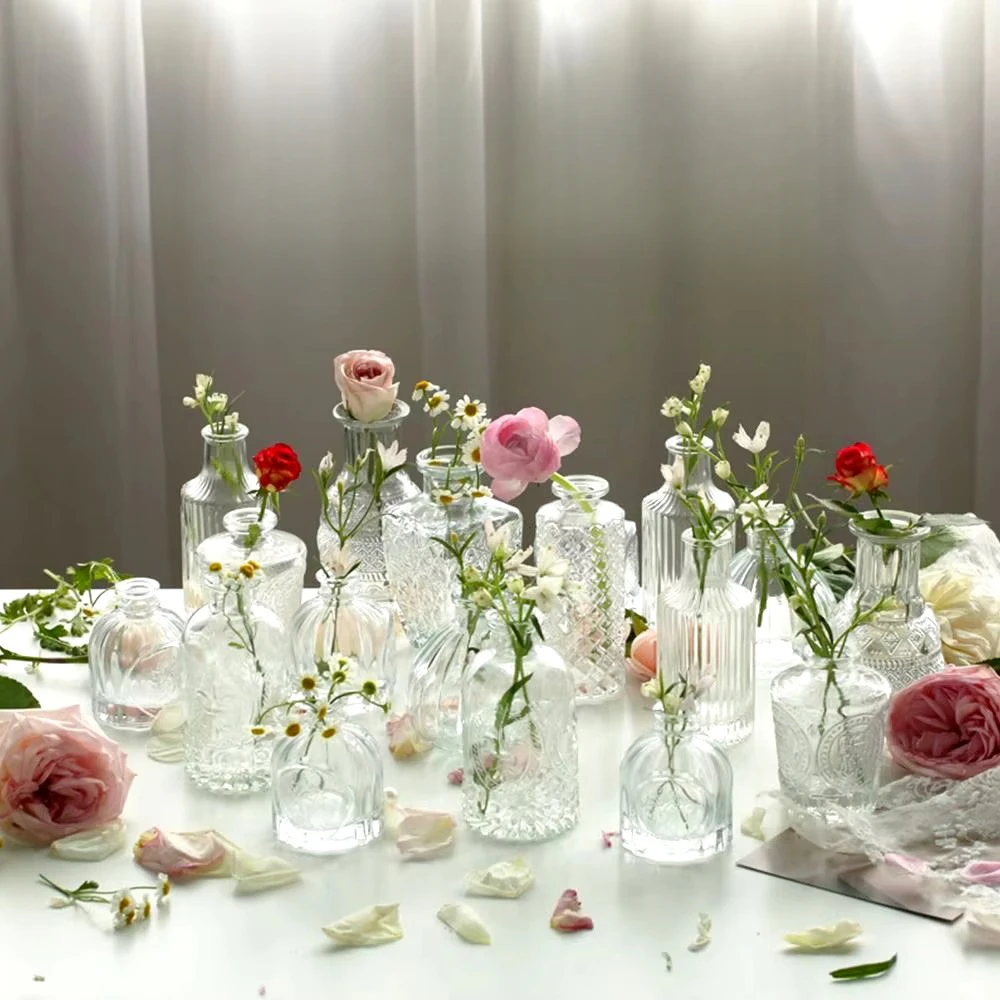 Embossed Glass Vase