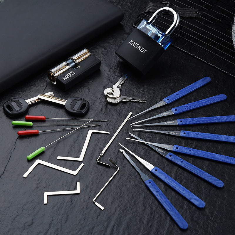 Transparent Lockpick Practice Set