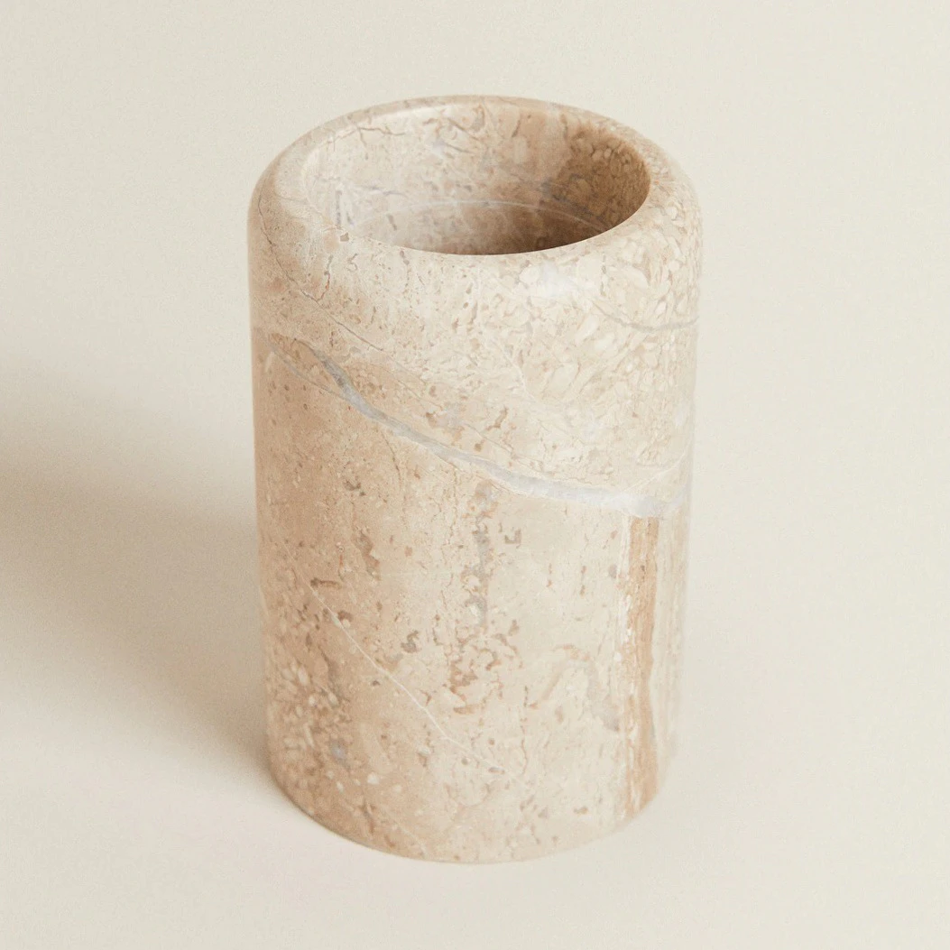 Marble Bathroom Tumbler