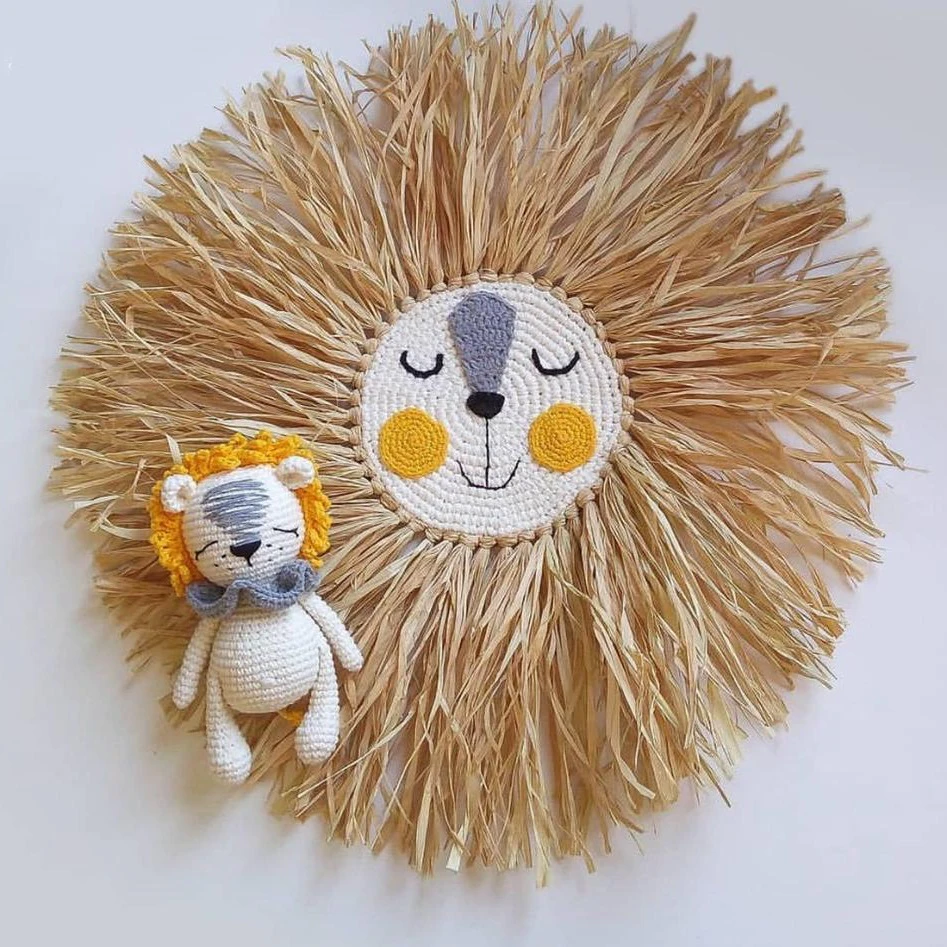Woven Kids Lion Decor