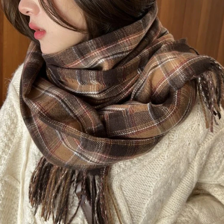 Plaid Blanket Scarf