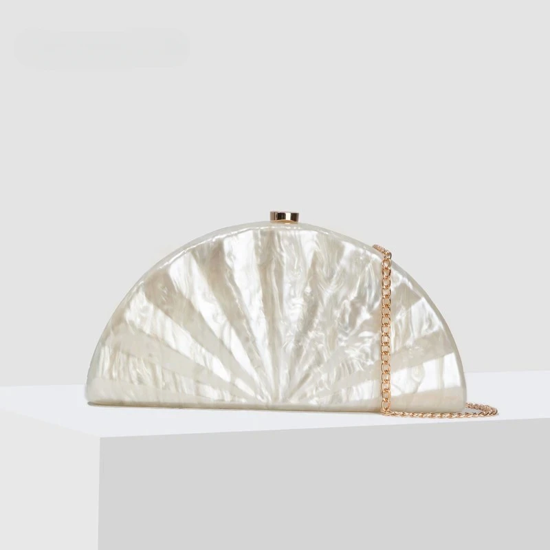 Pearlescent Shell Clutch