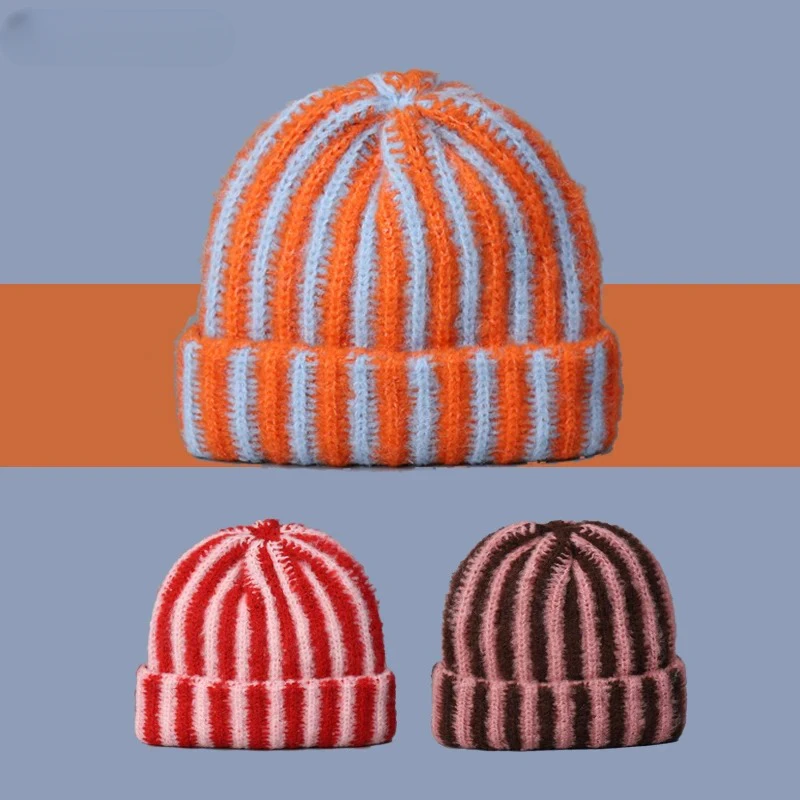 Striped Yarn Beanie