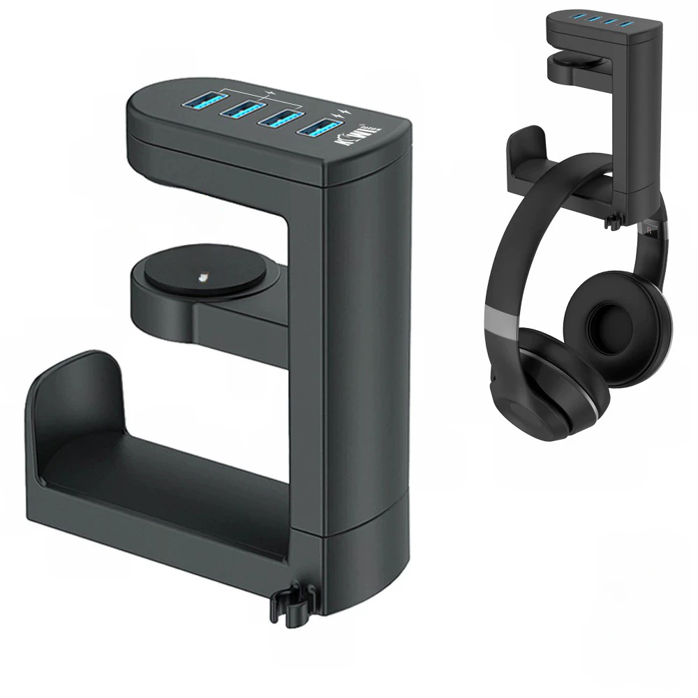 USB Under Desk Headset Bracket