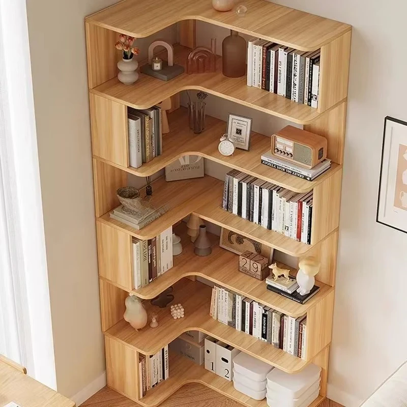 Corner Wooden Bookcase