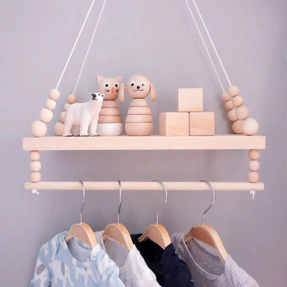 Nordic Wooden Wall Shelf