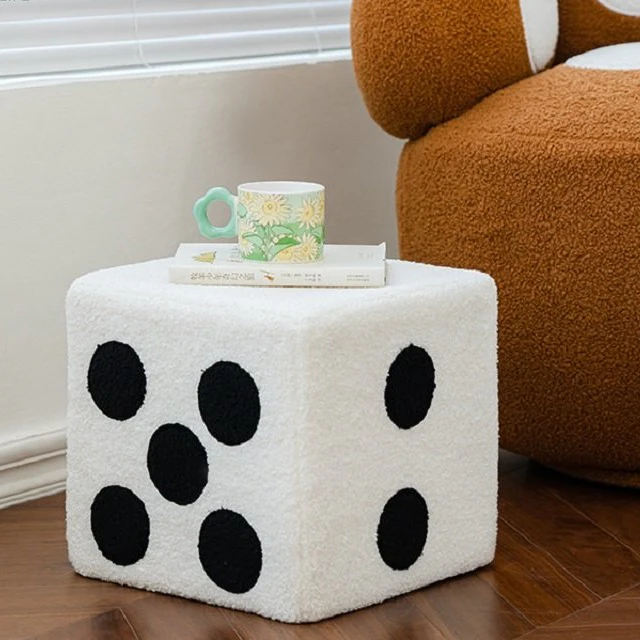 Decorative Plush Dice Stool