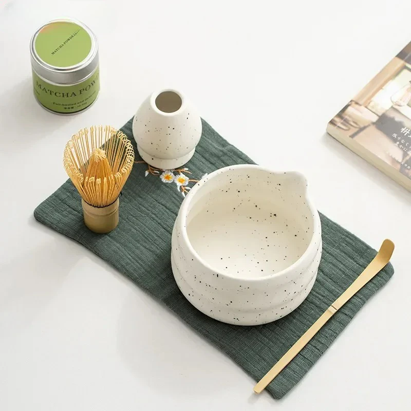Textured White Matcha Set