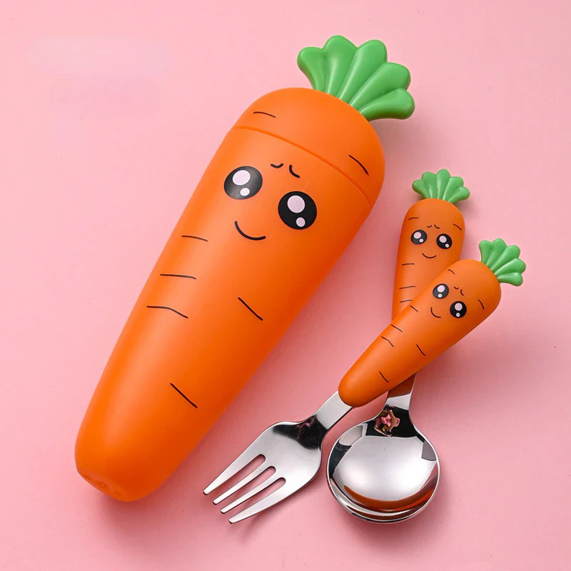 Cartoon Carrot Cutlery Set