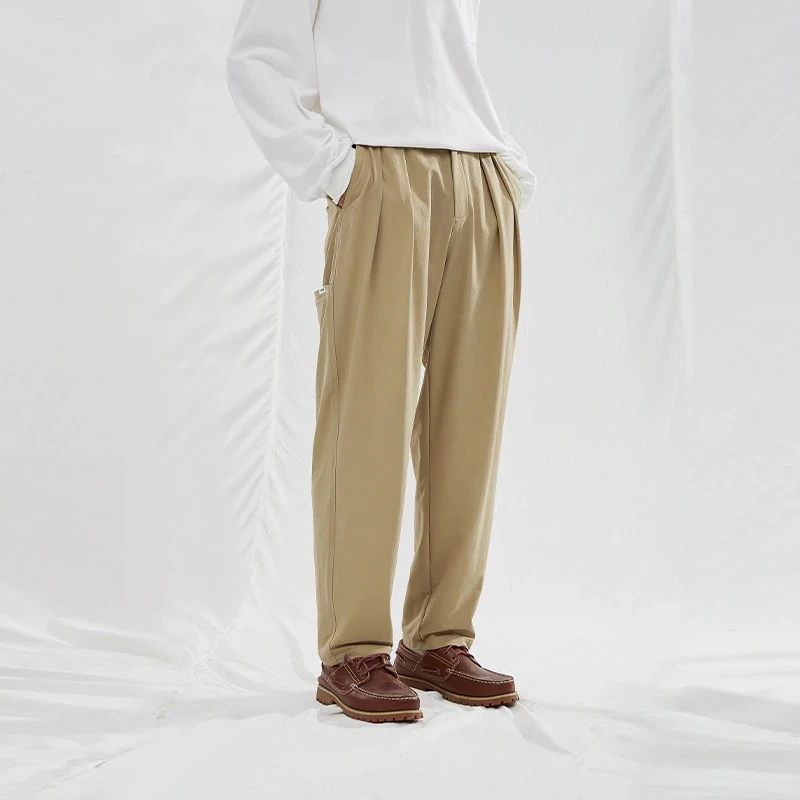 Draped Straight Cut Trousers