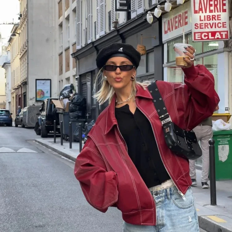 Pleather Zipper Jacket