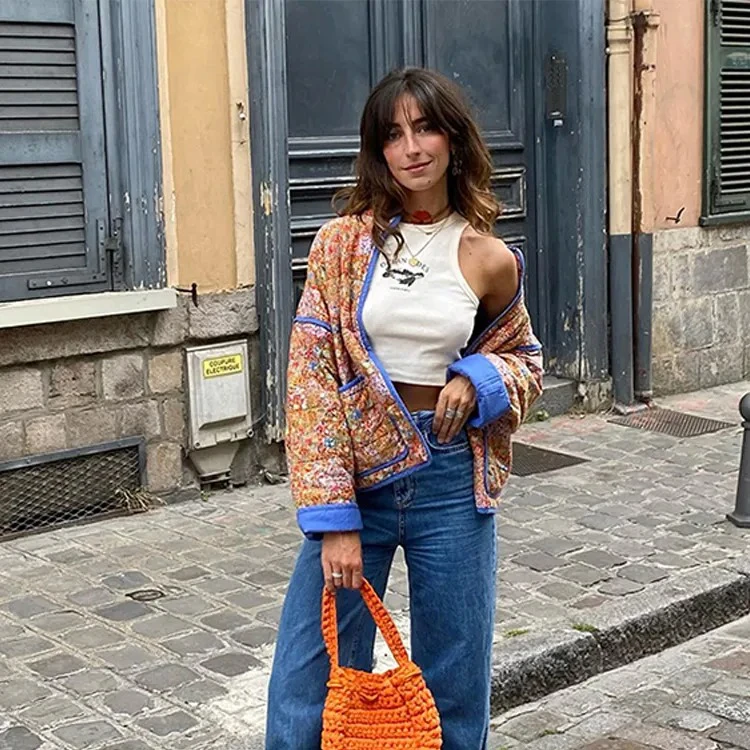 Floral Print Cotton Jacket