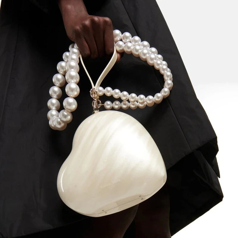 Pearlescent Heart Purse