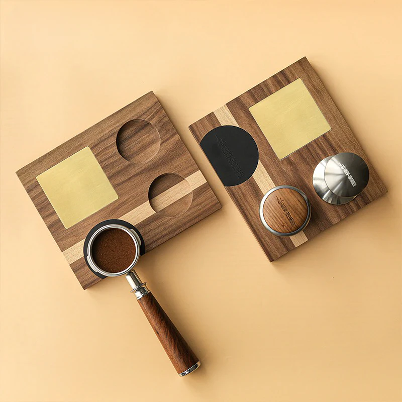 Wooden Coffee Tamping Station