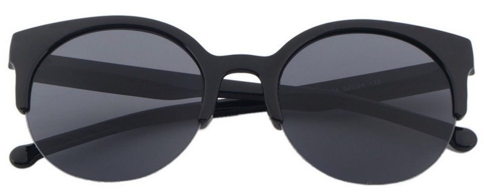 Semi Rimless Retro Round Sunglasses
