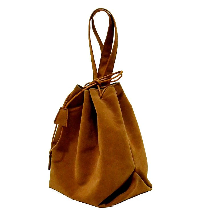 Velvet Drawstring Shoulder Tote