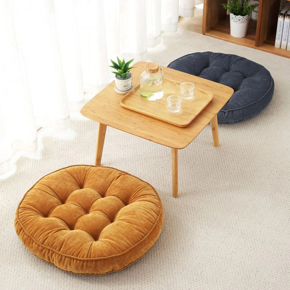 Round Velvet Floor Cushion