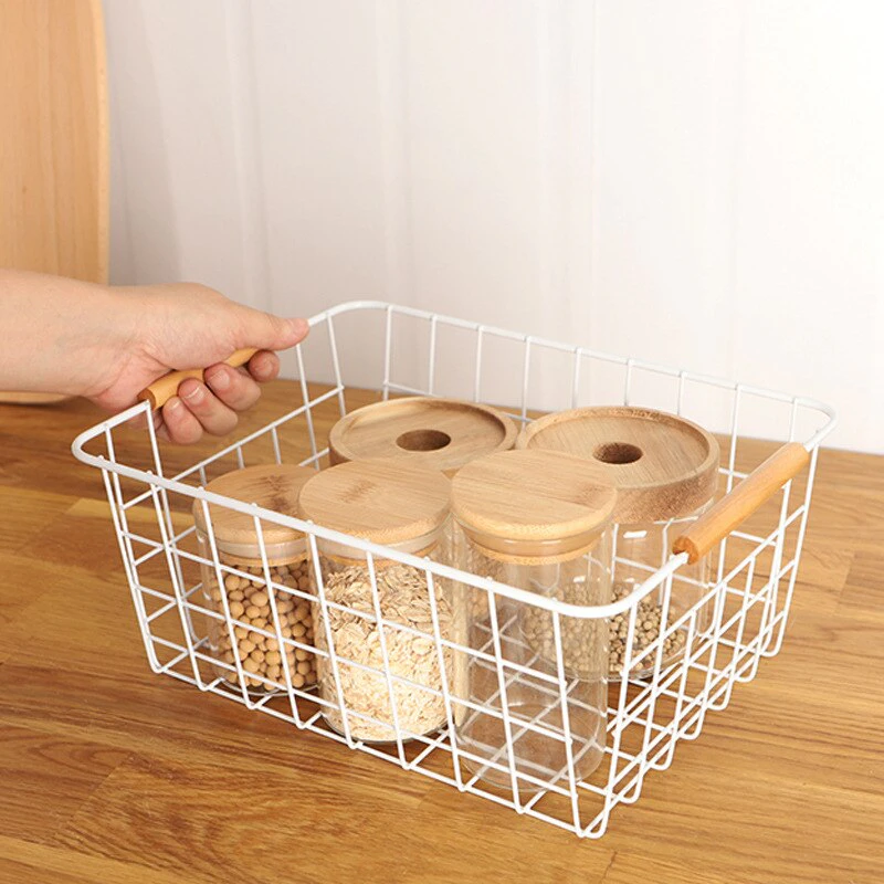 White Wire Storage Basket