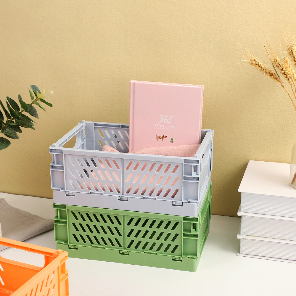 Mini Collapsible Plastic Storage Basket