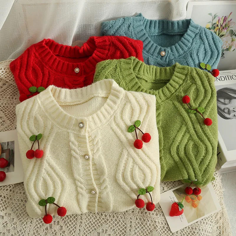 Cherry Knit Cardigan