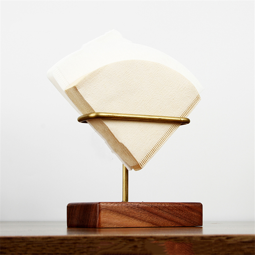 Wood Gold Coffee Filter Stand