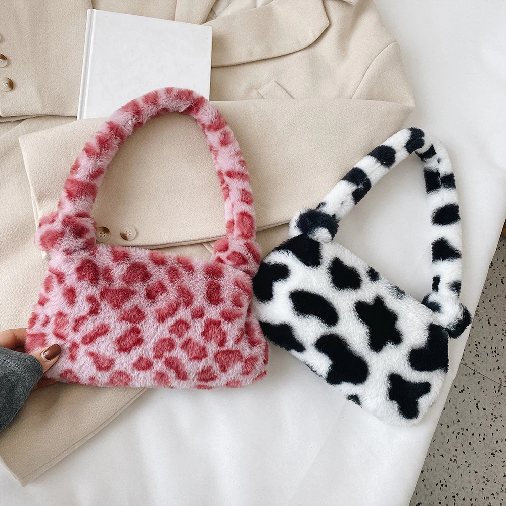 Plush Shoulder Purse