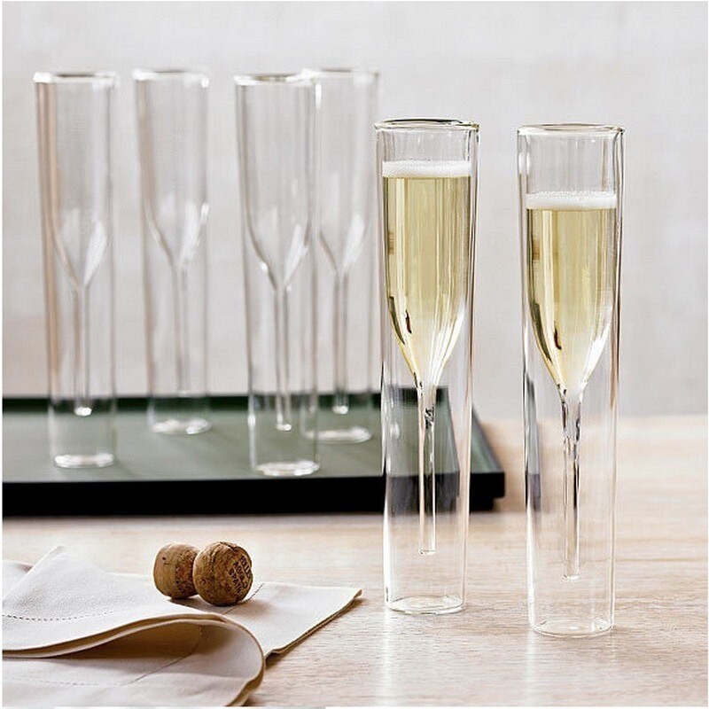 Double Wall Champagne Flutes