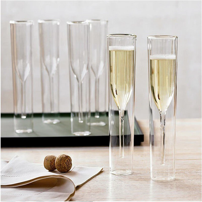Double Wall Champagne Flutes