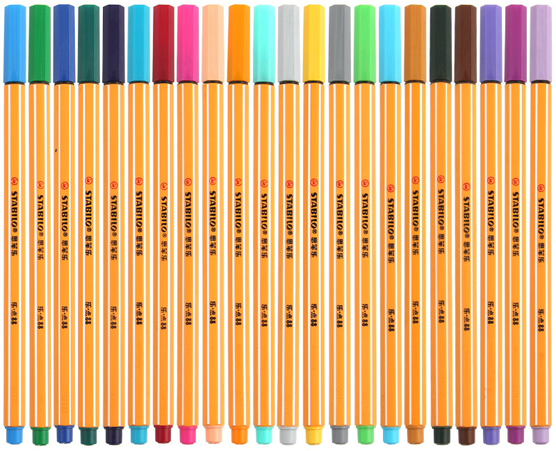 25pc Stabilo Colored Pen Set
