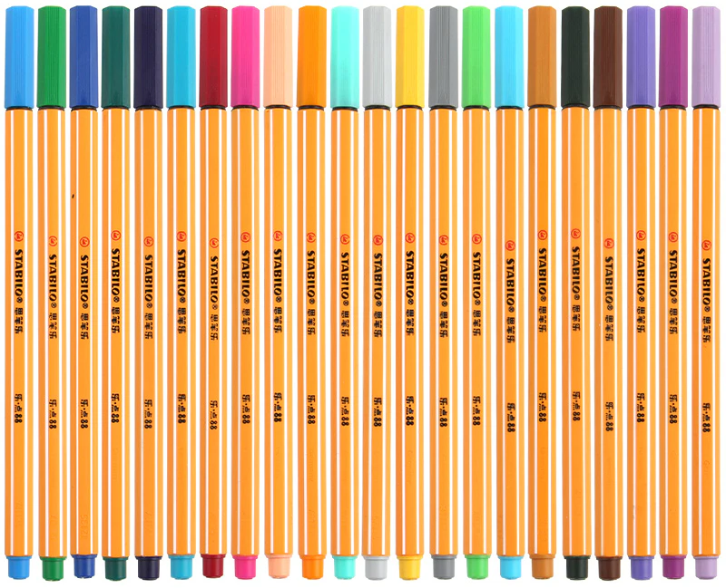 25pc Stabilo Colored Pen Set
