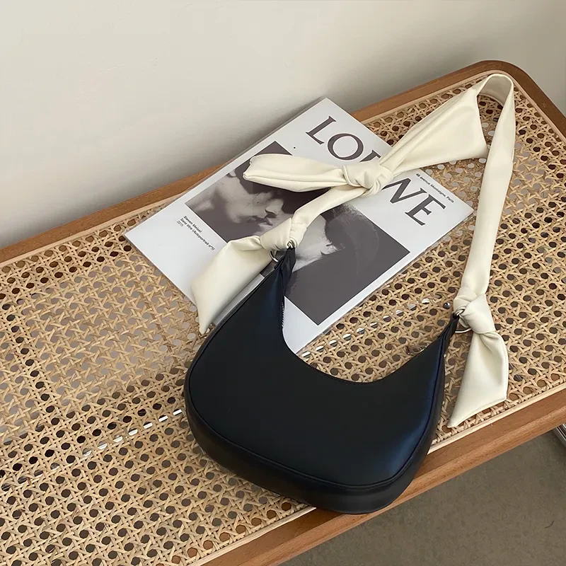 PU Leather Crescent Bag
