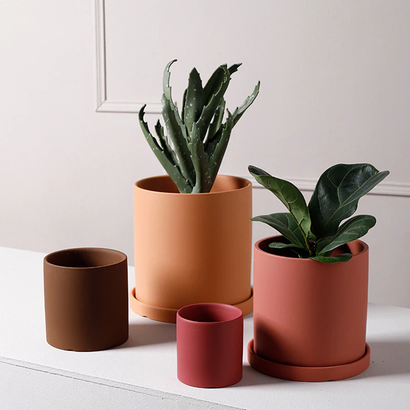 Nordic Cylindrical Plant Pot