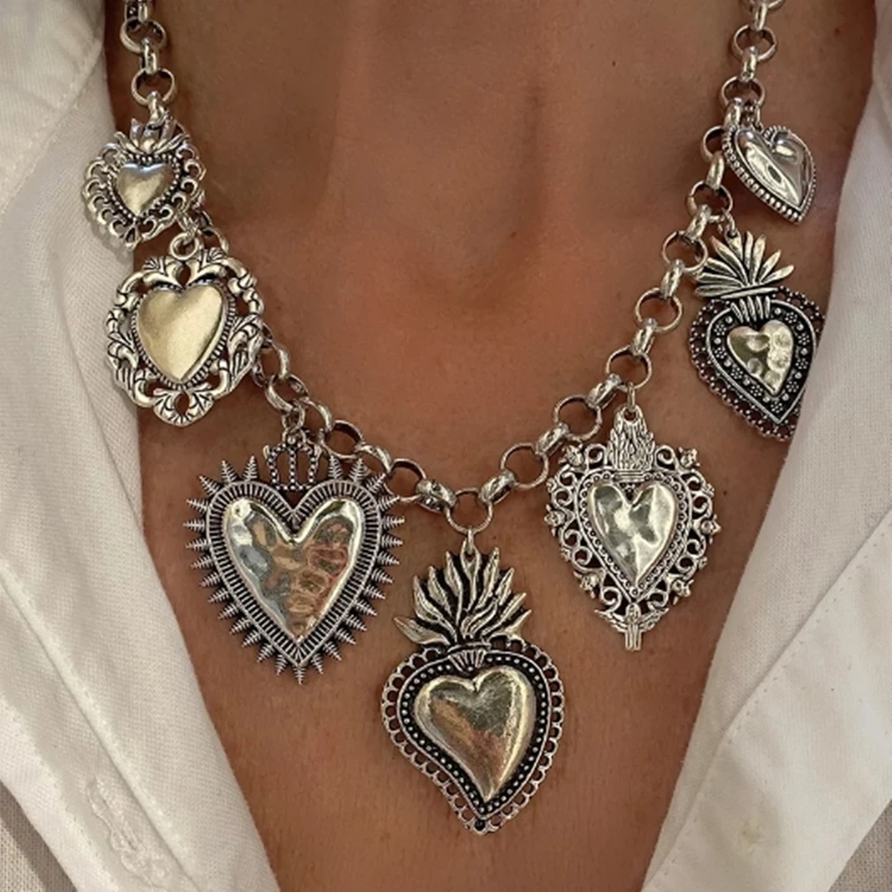 Chunky Heart Charm Necklace
