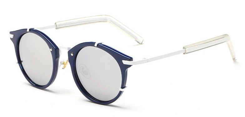 Navy and White Round Vintage Shades