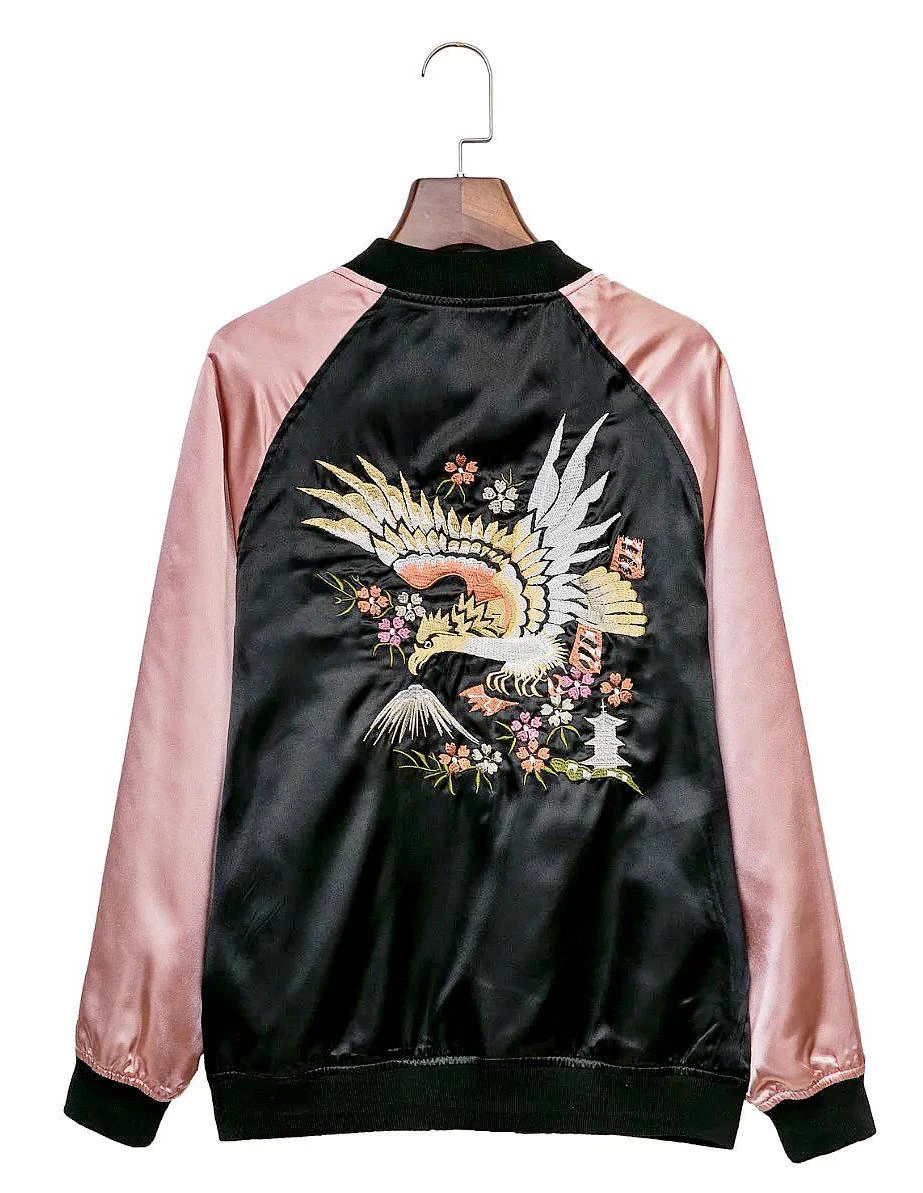 Eagle Embroidered Womens Bomber