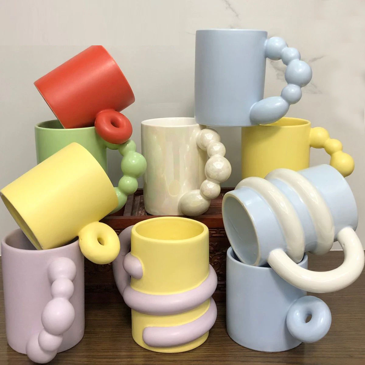 Quirky Pastel Ceramic Mug
