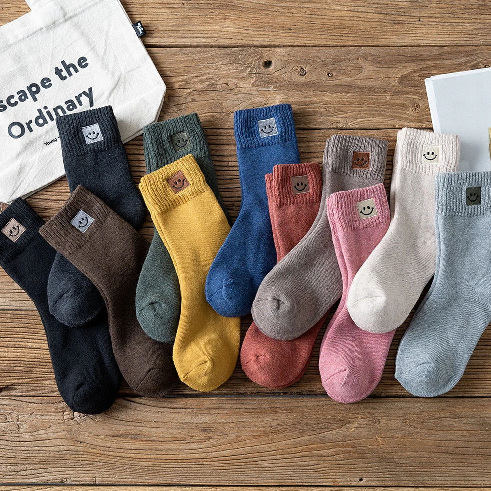 Embroidered Smiley Socks Pack