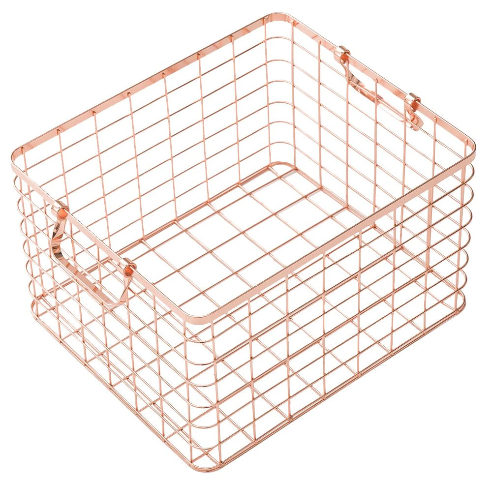 Rose Gold Storage Basket