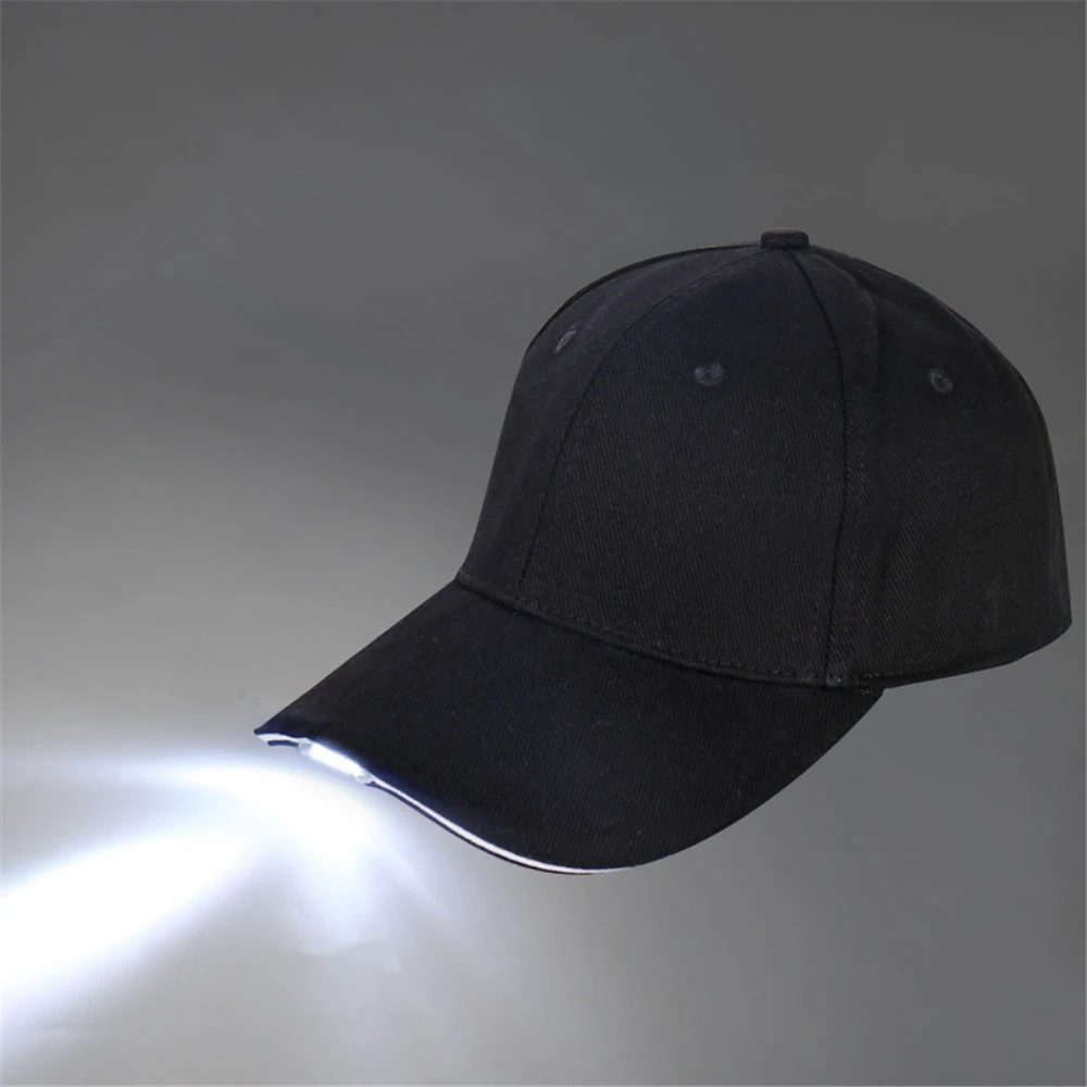 Baseball Cap With Flashlight