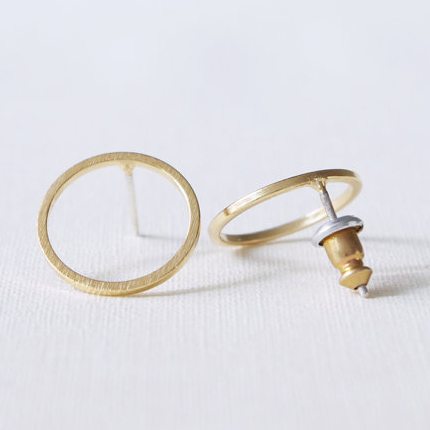 Gold Circle Studs