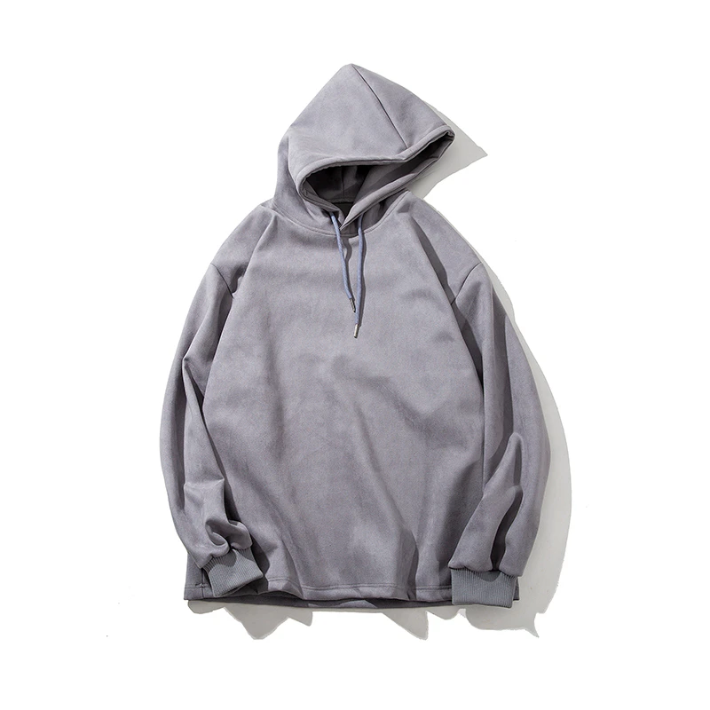 Grey Suede Hoodie