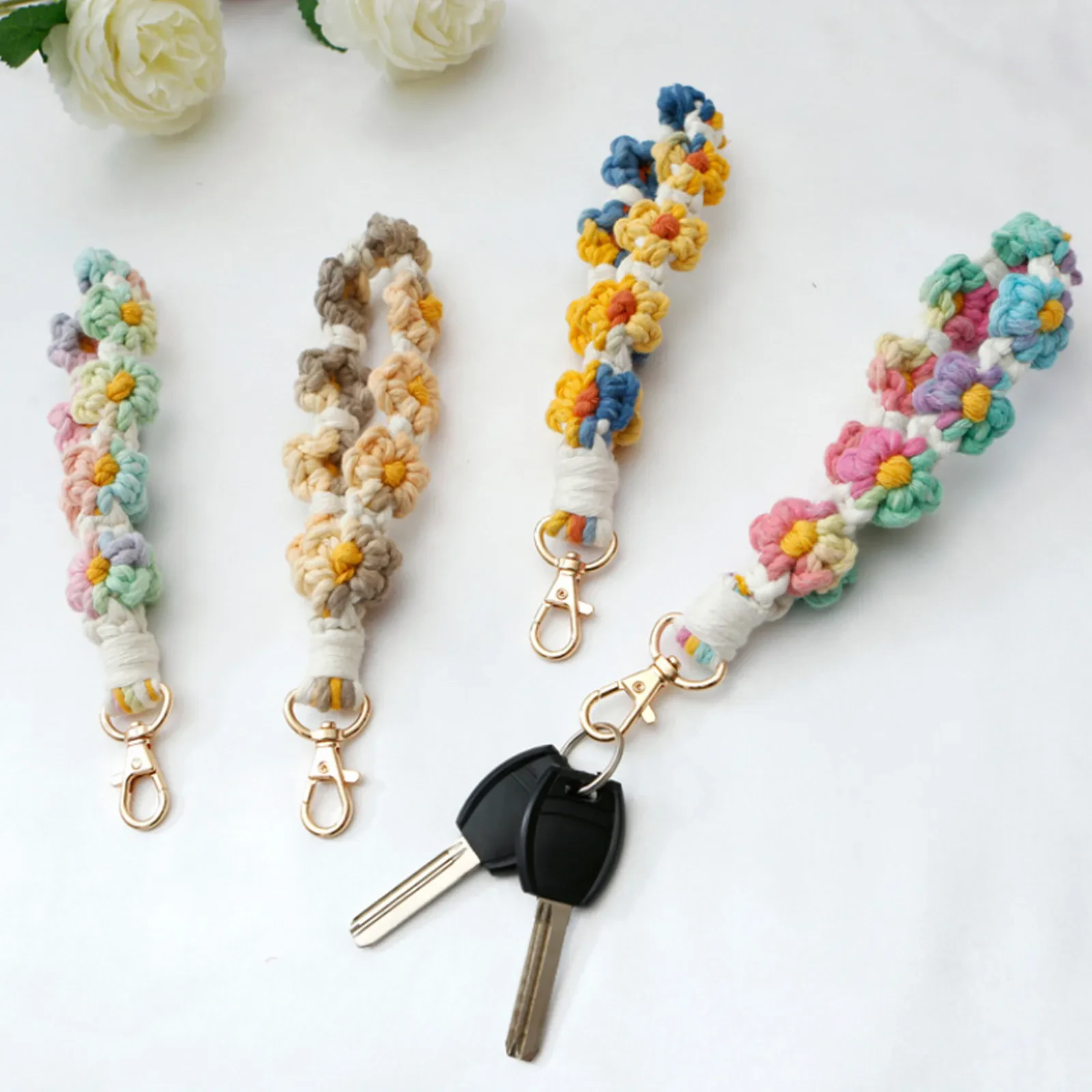 Boho Bloom Wristlet Keychain