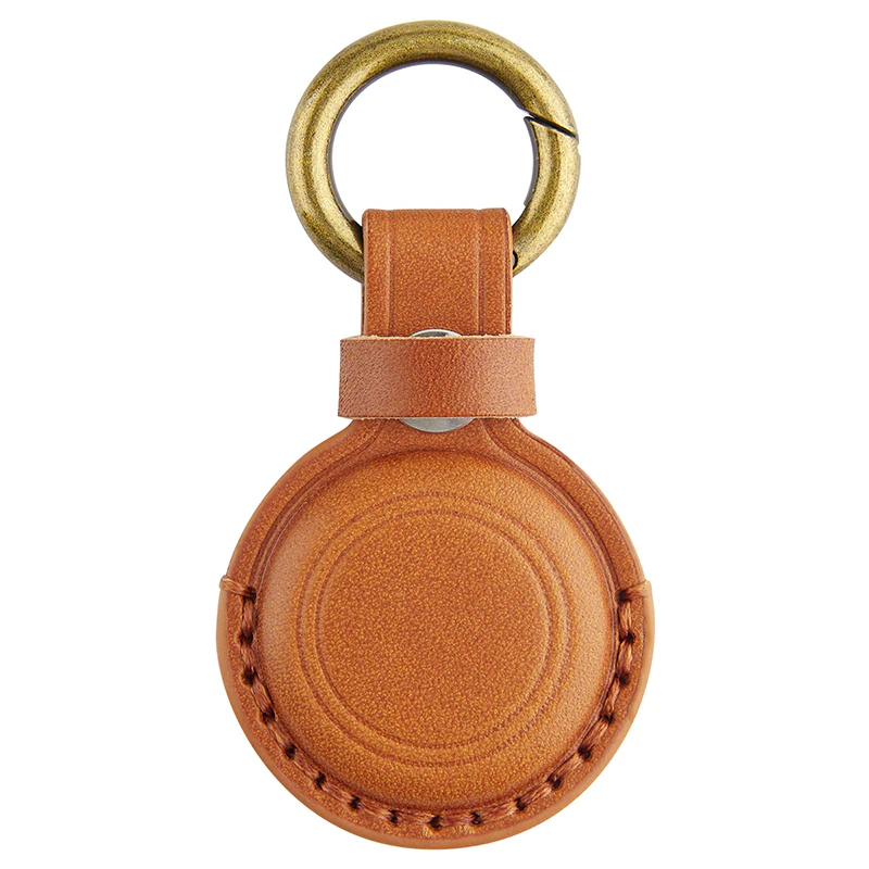 Genuine Leather Airtag Keyring