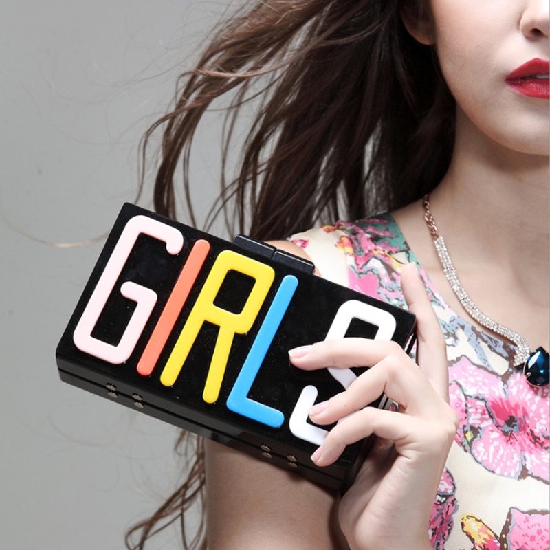 Acrylic GIRLS Shoulder Clutch