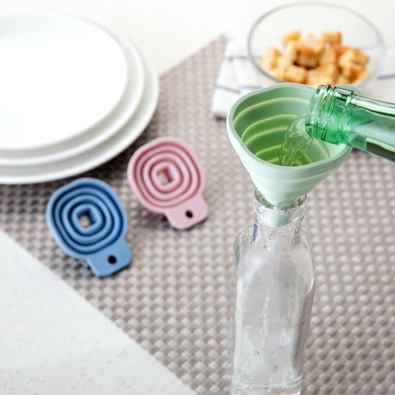 Collapsible Small Silicon Funnel