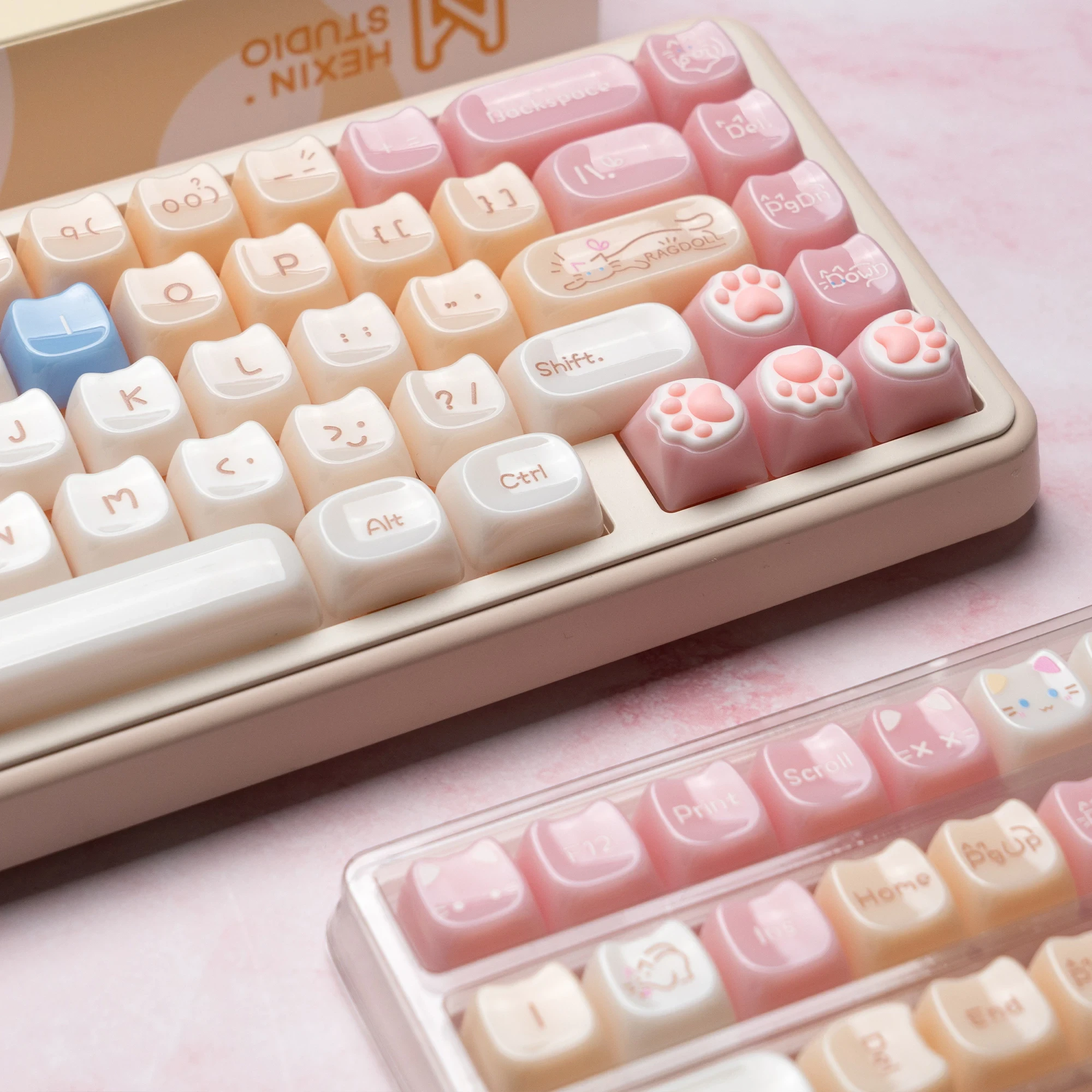 Pastel Cat Keycaps