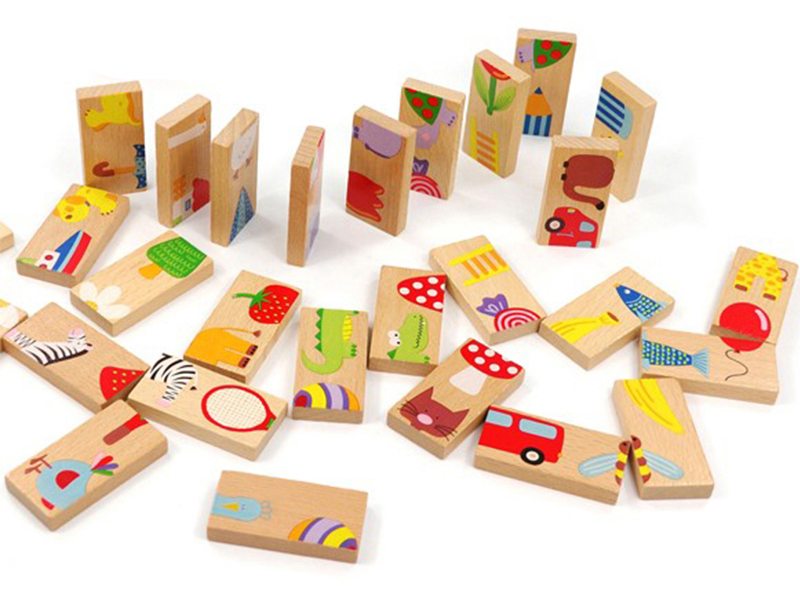 Kids Wooden Domino Set
