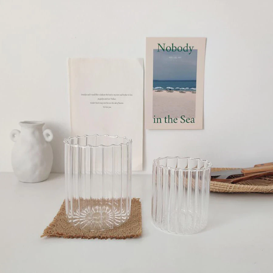 Nordic Ribbed Glass Tumbler